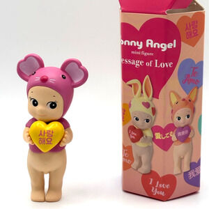 New Unbranded Mini Collectible Figure in Love Message Mouse Costume, Open Box